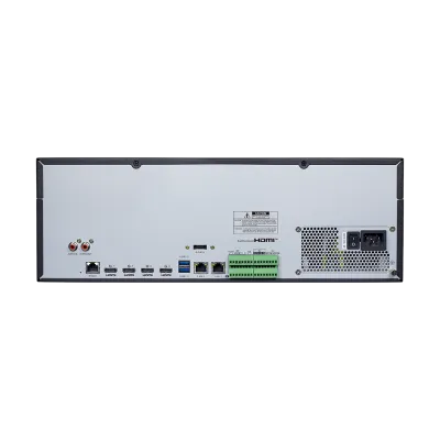 AVYCON - AVR-NSV256E2N-144T - H.265+ 256CH 4K NVR, DUAL NIC, 4 HDMI, max. 1824Mbps, 8MP@30FPS, ONVIF, 8 Alarm In / 1 Alarm Out, 4 HDMI 4K Output, 16 Hot Swappable SATA, 144TB HDD Installed