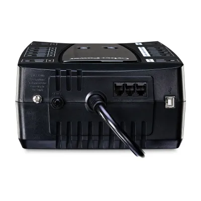 CYBERPOWER - AVRG750LCD - 750VA/450W, Simulated Sine Wave, NEMA 5-15P, 5 ft cord, 12 (6 surge, 6 surge + battery backup), PowerPanel Personal Edition software, 3 year warranty