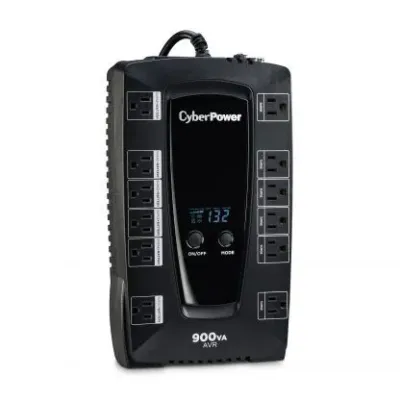 CYBERPOWER - AVRG900LCD - 900VA/480W, Simulated Sine Wave, NEMA 5-15P, 5 ft cord, 12 (6 surge, 6 surge + battery backup), PowerPanel Personal Edition software, 3 year warranty