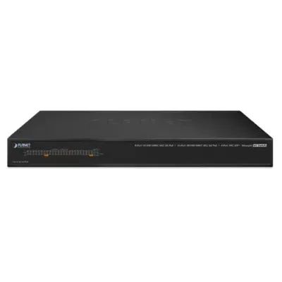 PLANET - AVS-4210-24HP4X - 8-Port 10/100/1000T 802.3bt PoE + 16-Port 10/100/1000T 802.3at PoE + 4-Port 10G SFP+ Managed AV Switch