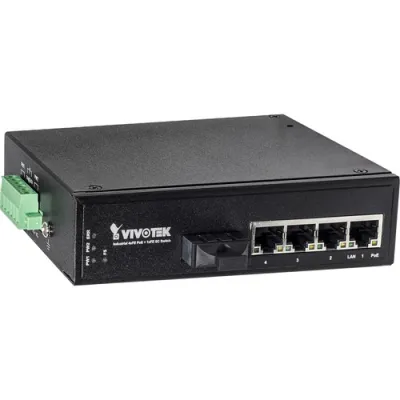 Vivotek - AW-IHT-0502 - Industrial 4XFE POE+1FE SWITCH SC Single Mode 30KM