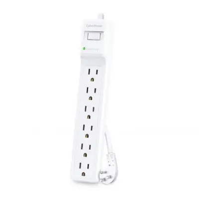 Cyber Power - B615 - 15' Cord Essential Surge Protector 1500J, White