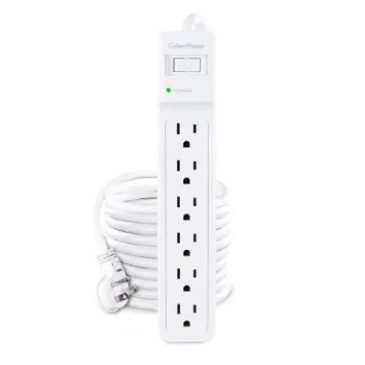 Cyber Power - B625 - 25' Cord Essential Surge Protector 1500J, White