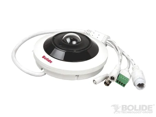 BOLIDE - BN1908FE/NDAA - H.265 12MP Fisheye Camera, Up to 8 Views, 360° Fisheye View, 180° Panoramic and Double Panoramic Modes, IR Up to 16Ft, Built-in Microphone, Built-in POE, IP67 Rated, micro SD card slot