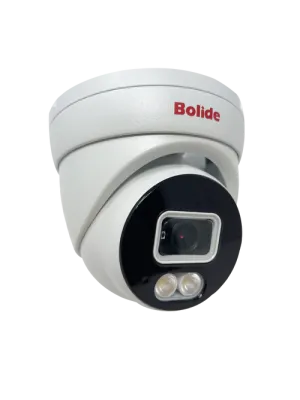 BOLIDE - BN8019FC - H.265 5MP 2.8mm Fixed Lens IP67 Full Color Camera, Color At Night Warmlight Up to 82 Feet, Built-in Microphone POE, 12VDC, iPac AI Enabled with Facial Recognition System, NDAA Compliant, White Housing