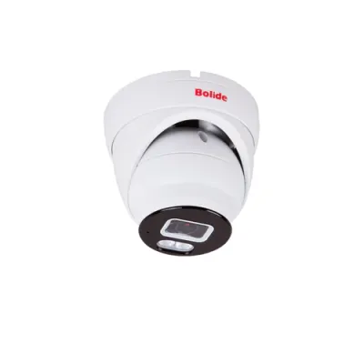 BOLIDE - BN8019FC - H.265 5MP 2.8mm Fixed Lens IP67 Full Color Camera, Color At Night Warmlight Up to 82 Feet, Built-in Microphone POE, 12VDC, iPac AI Enabled with Facial Recognition System, NDAA Compliant, White Housing