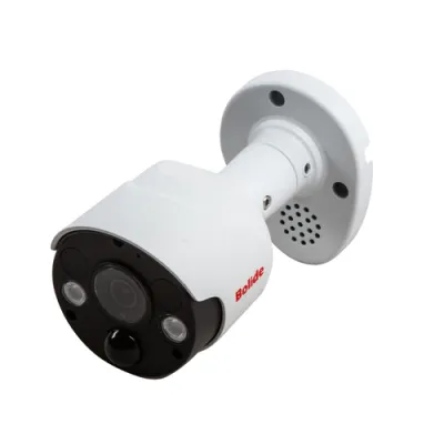 BOLIDE - BN8035F/NDAA - H.265 5MP Floodlight Camera, 2 Built-in Floodlights with Distance Up to 30 Feet, Built-in PIR with Up to 60 Feet, Two-Way Audio with Built-in Mic and Speaker, IP67, SD Card Slot, 12VDC, NDAA Compliant