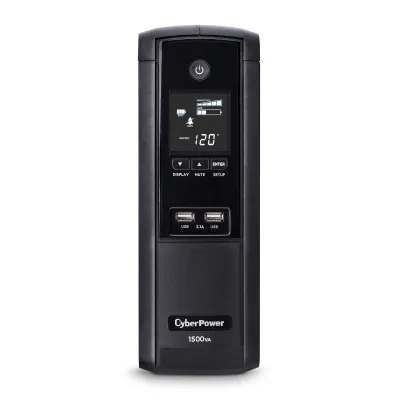 Cyber Power - BRG1500AVRLCD - UPS SYSTEMS Intelligent LCD, 1500VA/900W, Simulated Sine Wave, NEMA 5-15P, 6 ft cord