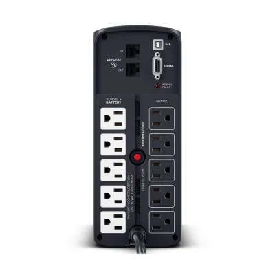 CYBERPOWER - CP1000PFCLCD - 1000VA/600W Sine wave UPS, NEMA 5-15P w/5ft Cord, 10 NEMA 5-15R Outlets, USB, Relay, 2 USB charge ports, PowerPanel Personal Software, 3 Yr Warranty