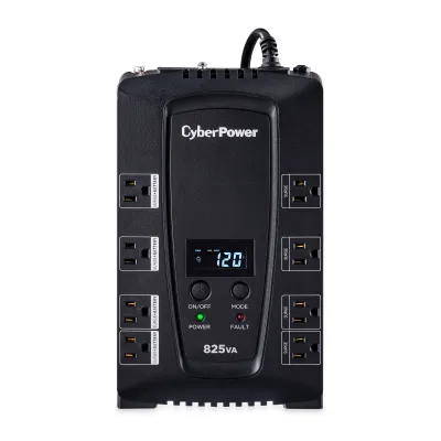Cyber Power - CP825LCD - UPS SYSTEMS Intelligent LCD 825VA/450W, Simulated Sine Wave