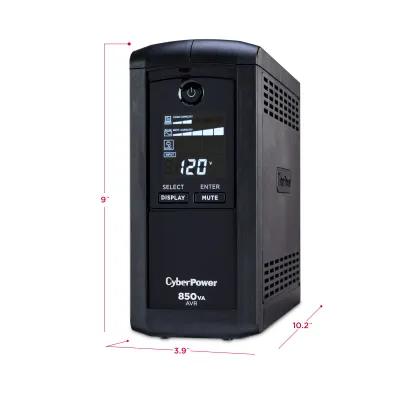 CYBERPOWER - CP850AVRLCD - CyberPower 850VA/510W Line-Interactive UPS AVR LCD 9 Outlets 3 Year Warranty 1080 Joules