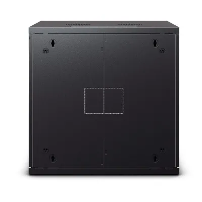 CYBERPOWER - CR12U61003 - 12U 19" Wall Mount Enclosure, 600mm wide, 600mm deep, hex perforated metal door, side panels, locking doors/side panels, black, 132lbs (60kg) loading capacity, 5 year warranty