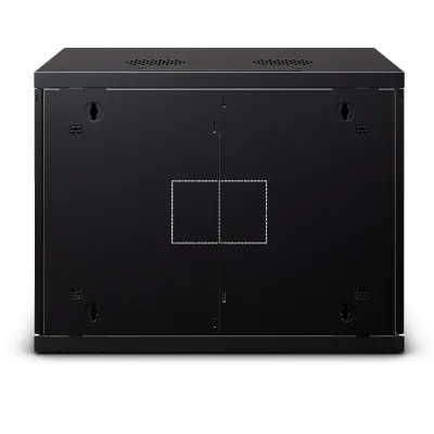 CYBERPOWER - CR9U61003 - 9U 19" Wall Mount Enclosure, 600mm wide, 600mm deep, hex perforated metal door, side panels, locking doors/panels, black, 132lbs (60kg) loading capacity, 5 year warranty
