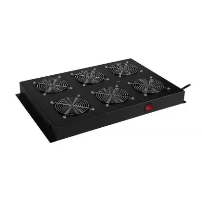Cyber Power - CRA11001 - Roof-mounted fan Panel, 6x 110/120Vac fans, for 42" to 47" (1070mm-1200mm) Deep Enclosures, 580 CFM, 2 Year Warranty