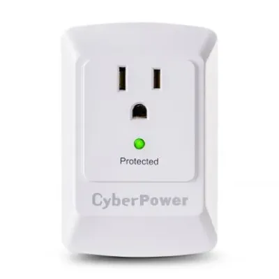 CYBERPOWER - CSB100W - 900 J, 125 V, NEMA 5-15P plug, 1 NEMA 5-15R, Limited lifetime warranty
