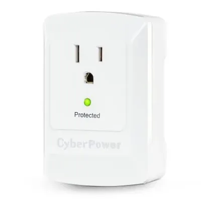 CYBERPOWER - CSB100W - 900 J, 125 V, NEMA 5-15P plug, 1 NEMA 5-15R, Limited lifetime warranty