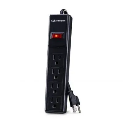 Cyber Power - CSB404 - Essential Surge Protector, 600 J, 125 V, 4 ft Cord