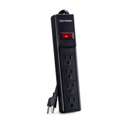 Cyber Power - CSB404 - Essential Surge Protector, 600 J, 125 V, 4 ft Cord