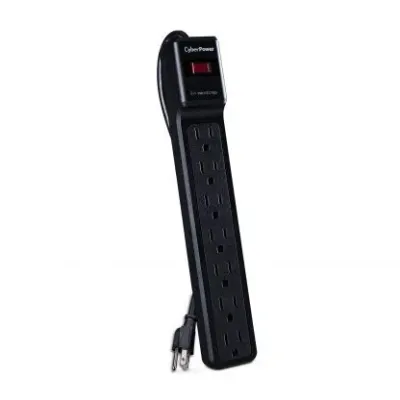 CYBERPOWER - CSB706 - 1500 J, 125 V, NEMA 5-15P plug, 7 NEMA 5-15R, 6 ft cord, Limited lifetime warranty