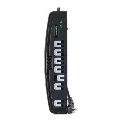 Cyber Power - CSP706T - 1650 J, 125 V, NEMA 5-15P 45 degree off-set plug, 7 NEMA 5-15R, 6 ft cord, Limited lifetime warranty