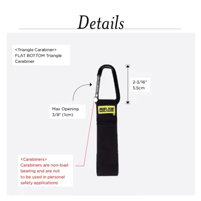 Rip-Tie - JW-24 - Two-Inch CableCarrier with WEBBING with 6" Carabiner