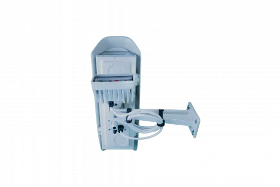 Hanwha - SHB-V-3200HPR - Outdoor enclosure with PoE+, IR and Wall mount for Box cameras. Compatible with most XNB and PNB Cameras. See complete camera compatibility list in the mount selection tool.