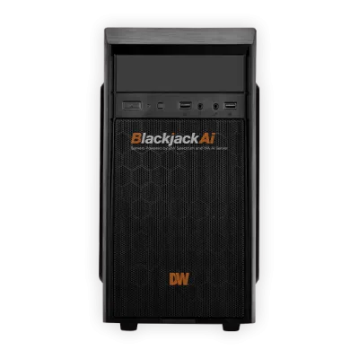 Digital Watchdog - DW-BJAiMT36T - Blackjack AI mid-Tower, Windows OS on SSD, 4 DW Spectrum Recording Licenses and 4 IVA Ai Server Licenses 36TB