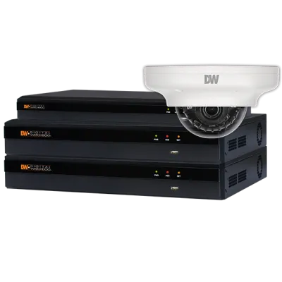 Digital Watchdog - DW-VP16V7BUN412 - BUNDLE AND SAVE 20% - (12) 2.1MP Fixed Focal Vandal Dome cameras with 4TB HDD NVR  Consist of 1 - DW-VG4164T16P & 12 - DWC-MV72Di28T
