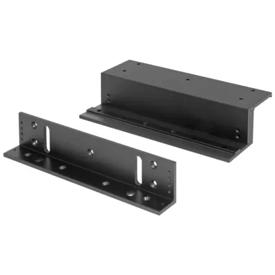 SECO-LARM - E-941S-600B/ZQ - Black "Z" Bracket for mounting E-941SB-600, E-941SB-600PQ, E-941DB-600PQ. For left or right in-swinging doors. Includes "L" and "Z" brackets.