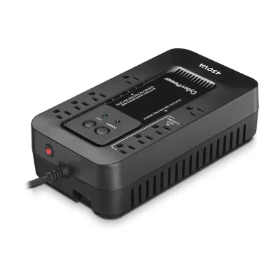 CYBERPOWER - EC450G - 450VA/260W, Simulated Sine Wave, NEMA 5-15P, 5 ft cord, 8 NEMA 5-15R, USB, PowerPanel Personal software, 3 year warranty