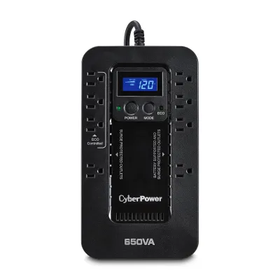 Cyber Power - EC650LCD - Simulated Sine Wave 650VA/390W