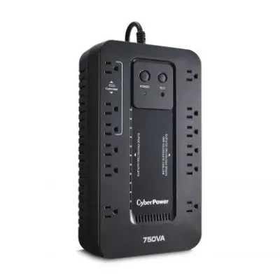 CYBERPOWER - EC750GTAA - 750VA/450W Standby UPS NEMA 5-15 RJ-11 EMI ECO TAA Compliant