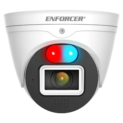 SECO-LARM - EV-N2806-2W4D - IP 8MP Ultra-Low-Light Active Deterrence Turret Camera