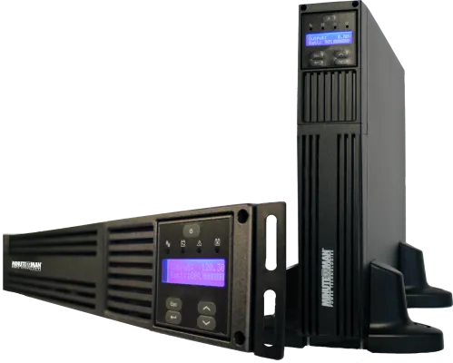 Minuteman - EXR3000RT2U - 5 EXR Series True Sine Wave Extended Runtime Line Interactive UPS Rack/Tower/Optional Wallmount Dot Matrix LCD Display