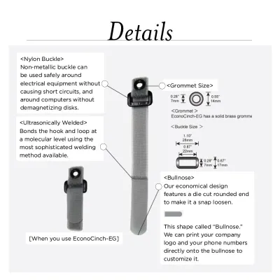 Rip-Tie - K-05-GE - 3/4 Inch Wide EconoCinch with End Grommet