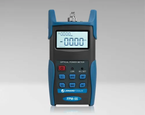 Jonard Tools - FPM-55 - Fiber Optic Power Meter w/ Data Storage (-50 to +26 dBm) & FC/SC/LC Adapters