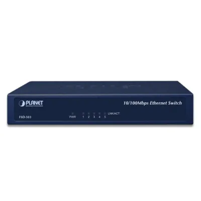 Planet - FSD-503 - 5-Port 10/100Mbps Fast Ethernet Switch, Metal