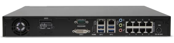 ExacqVision - IP08-04T-GPL-E - 4TB PoE+ G-Series IP Desktop NVR Linux with 8 IP Enterprise licenses (8 max)