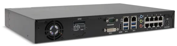 EXACQ - IP08-04T-GPL - IP Desktop 8 port PoE+ G-Series exacqVision NVR with 8 IP Professional licenses (8 max), 4TB Internal storage. PoE 120W total, 15w simultaneous all ports, 30w max per port. Linux Ubuntu 22.04 LTS OS on SSD, 4GB RAM, 1 X 1GbE, 1