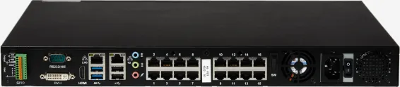 ExacqVision - IP04-08T-G2P16 - 8TB G-Series Desktop PoE Recorder with 16 PoE+ IP Camera Ports