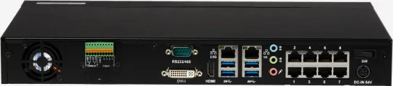 ExacqVision - IP04-02T-G2P08 - 2TB G-Series Desktop PoE Recorder with 8 PoE+ IP Camera Ports