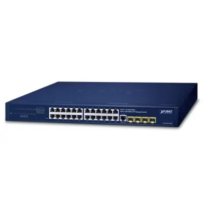 Planet - GS-4210-24T4S - IPv4/IPv6, 24-Port 10/100/1000T + 4-Port 100/1000X SFP L2/L4 SNMP Manageable Gigabit Ethernet Switch