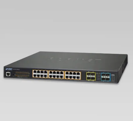 Planet - GS-5220-24PL4X - L2+ 24-Port 10/100/1000T 802.3at PoE + 4-Port 10G SFP+ Managed Switch