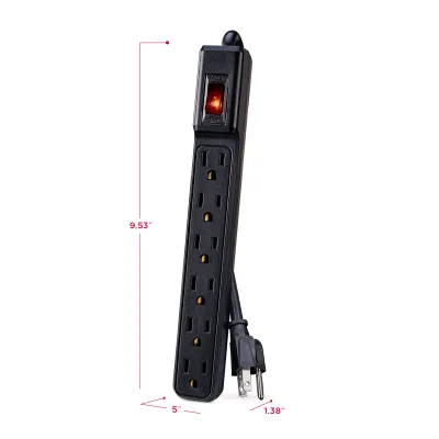 Cyber Power - GS608B - Power Strip, 6-outlet power strip, 8' cord