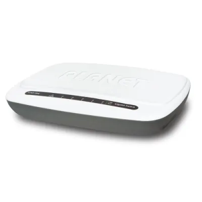 Planet - GSD-504 - 5-Port 10/100/1000Mbps Gigabit Ethernet Switch (External Power) - Plastic Case