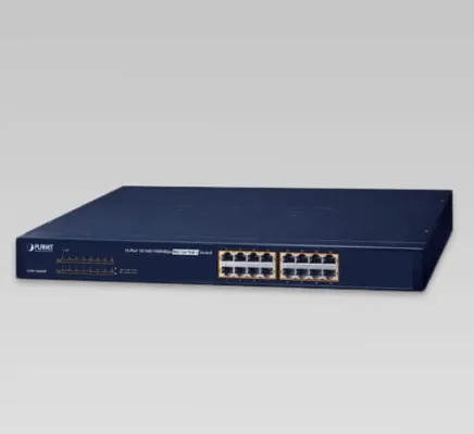 Planet - GSW-1600HP - 16-Port 10/100/1000Mbps 802.3at PoE+ Ethernet Switch (220W)