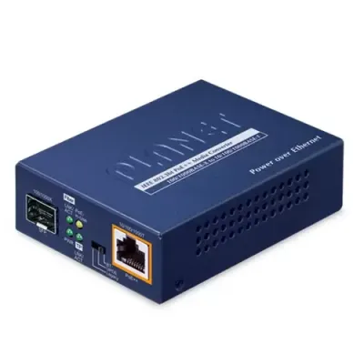 PLANET - GUP-805A-60W - 1-Port 100/1000X SFP to 1-Port 10/100/1000T 802.3bt PoE++ Media Converter