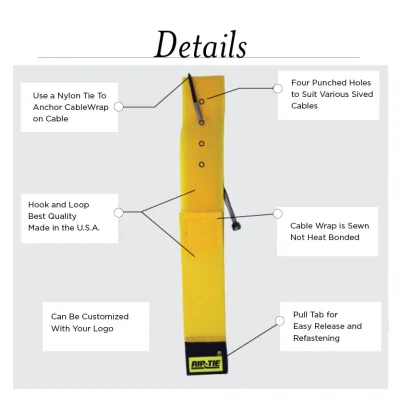 Rip-Tie - H-06 - One Inch Wide Original CableWrap 1″ x 6″