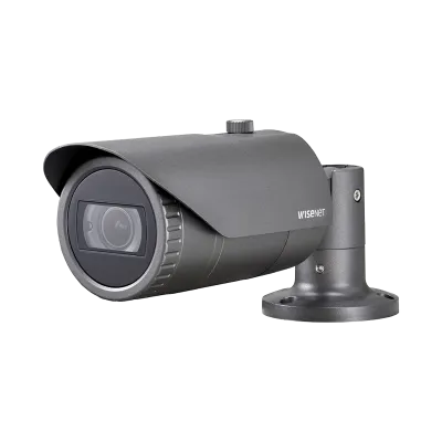 Hanwha - HCO-6070R - Wisenet HD+ 2MP, Full HD(1080p) 30fps IR outdoor bullet camera, AHD/TVI/CVI/CVBS, manual Vari-focal Lens (3.1X) (3.2-10mm), 120 dB true WDR, true D/N, 24VAC/12VDC, IR distance 98 feet, IP66/IK10