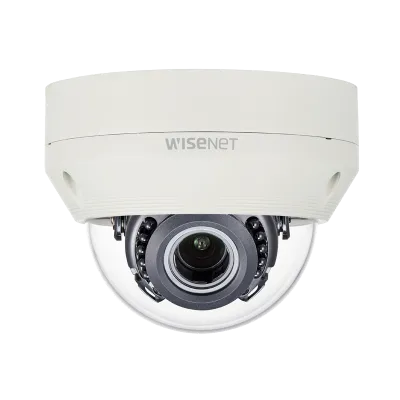 Hanwha - HCV-6070R - Wisenet HD+ 2MP, Full HD(1080p) 30fps IR outdoor dome camera, AHD/TVI/CVI/CVBS, manual Vari-focal Lens (3.1X) (3.2-10mm), 120 dB true WDR, true D/N, 24VAC/12VDC, IR distance 98 feet, IP66/IK10